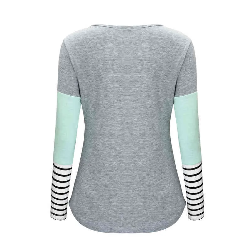 Frauen Schwangere Mutterschaft Kleidung Stillen Tops Stillen Gestreiften T-shirt Mama Langarm S/M/L/Xl/Xxl L220801_voghion.com