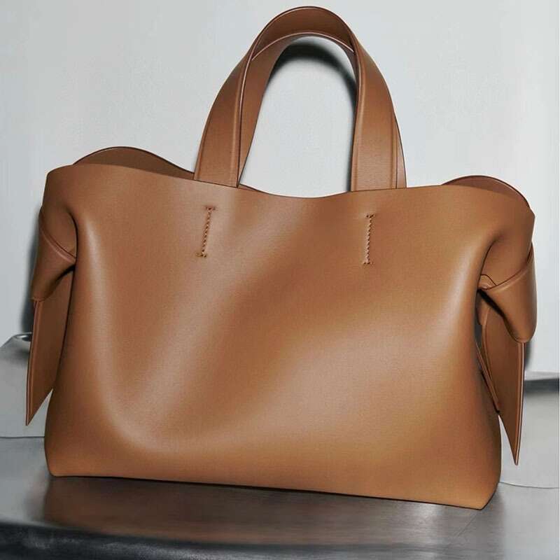 Niche Bow Handbag New Simple Fashion Leather Casual Commuting Single Bag Women's Bags_voghion.com