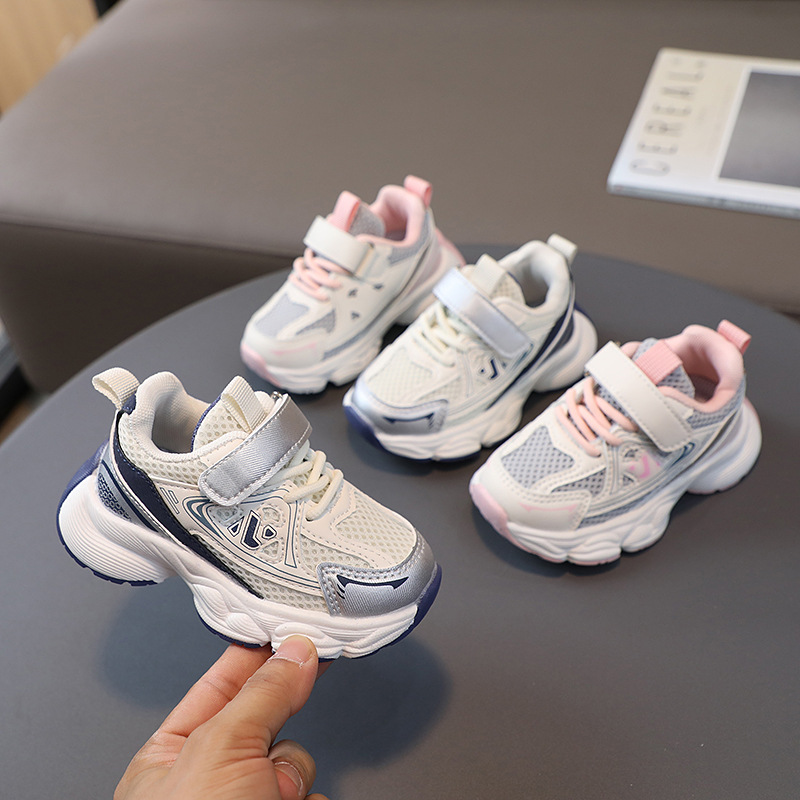 2023 otoño nuevos zapatos deportivos para niños de malla transpirable para niñas y bebés y papá