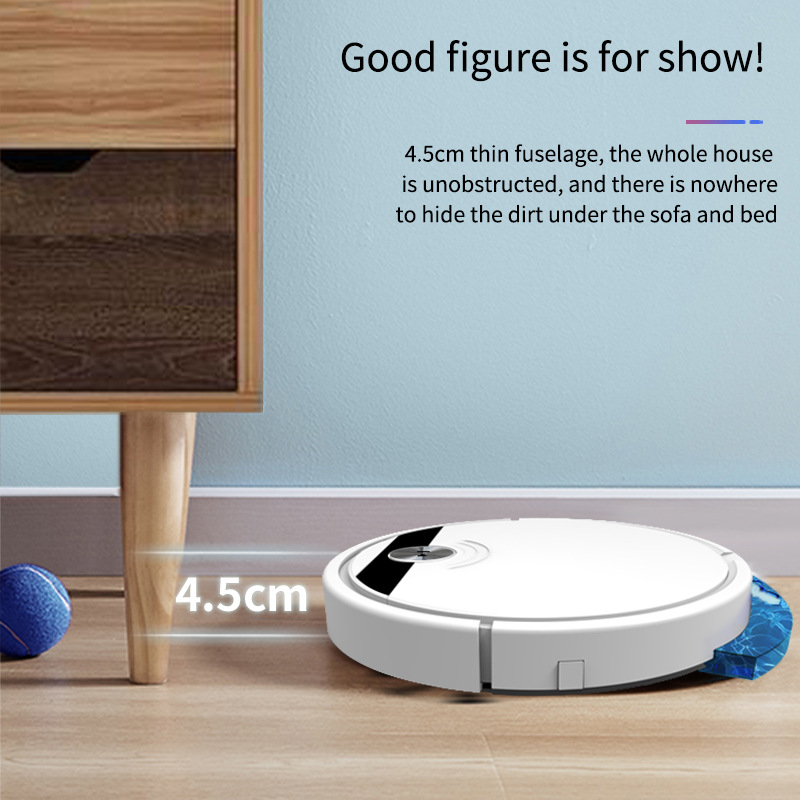 Smart Sweeping Robot Household Bluetooth APP Suction Sweeper Three-in-One Sweeper Anti-drop Automatic Vacuum Cleaner Home_voghion.com