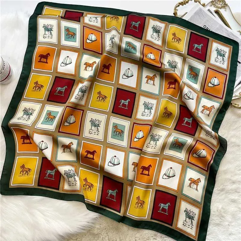 2025 Seidenschal Print Kopftuch Katze Haar Wrap Halstuch Weibliche Satin Quadrat Schal Für Frauen Stirnband Foulard Hijab_voghion.com