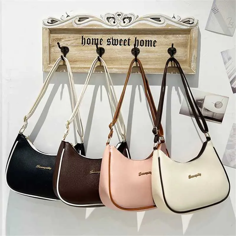 Schicke Damenhandtaschen, einzelne Umhängetasche für Frauen, stilvolle verstellbare Schultergurte, Unterarmtasche aus PU-Leder_voghion.com