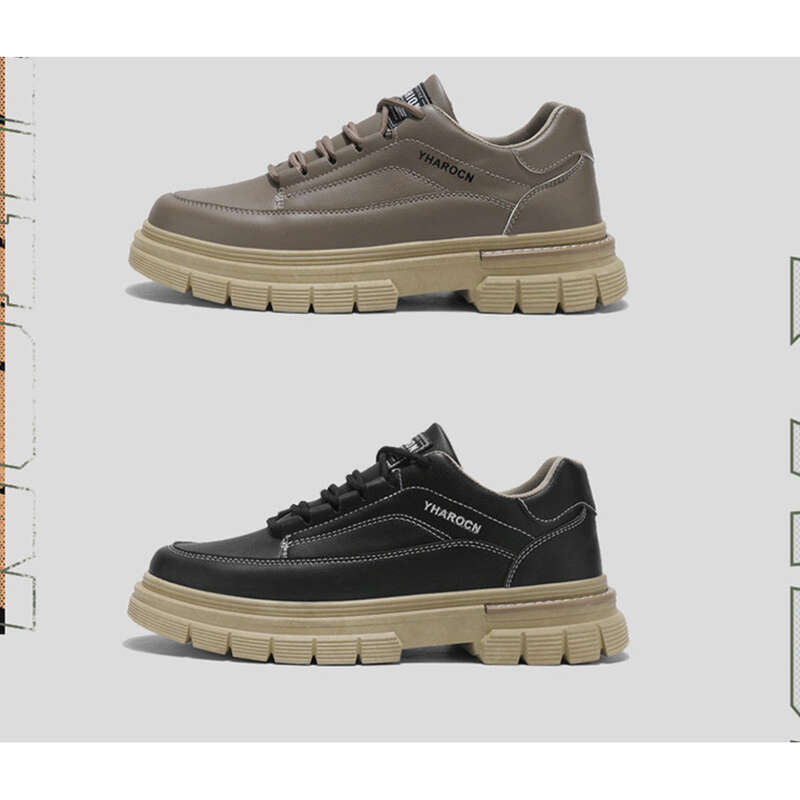 Vårnya andningsbara arbetskläder för män, trendiga och mångsidiga sport- och fritidsskor med tjock sula, Martin-stövlar_voghion.com