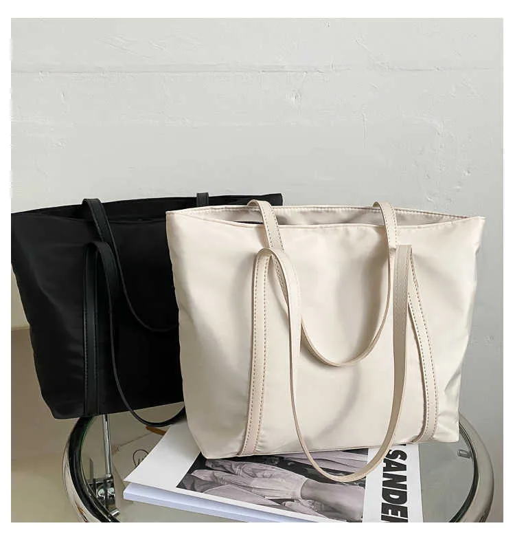 Saco tote de oxford para mulher bolsa grande para compras_voghion.com