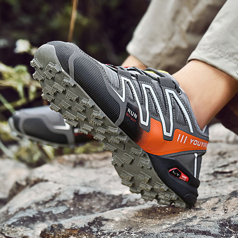 Randonnée en plein air transfrontalière chaussures de course de fond d'alpinisme pour hommes chaussures de tourisme basses Salomon chaussures de sport de cyclisme de grande taille antidérapantes_voghion.com