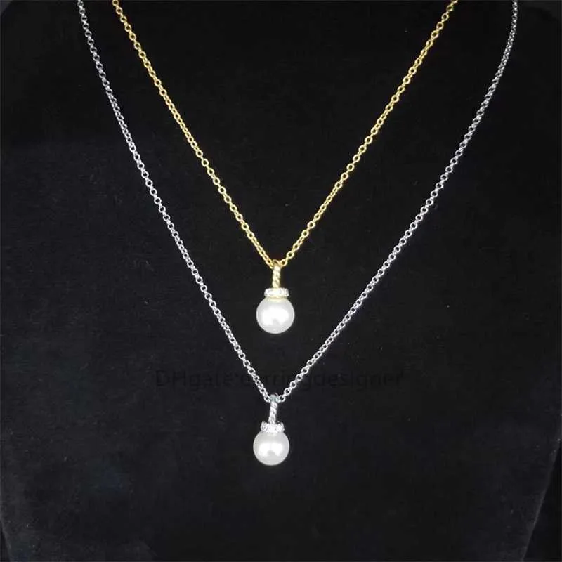 Colar com pingente de pérola para mulher banhado a prata_voghion.com