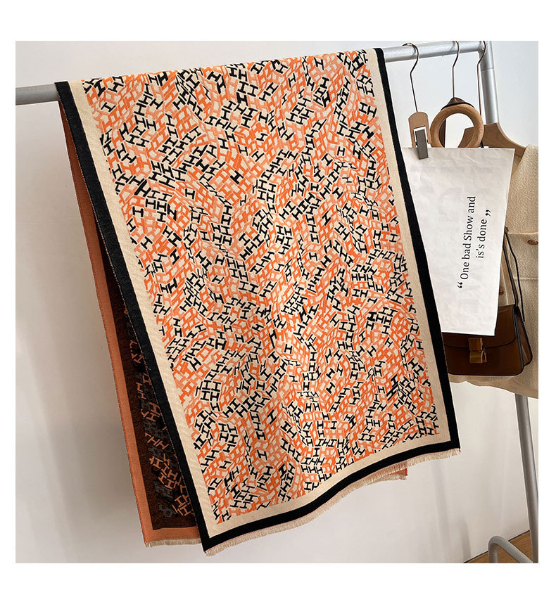 Women's scarf imitation cashmere autumn and winter jacquard warm scarf with a neck elegant scarf_voghion.com