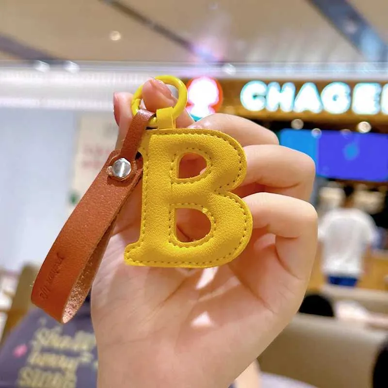 A-Z PU pelle donna moda cartone animato caramelle colore borsa cellulare ciondolo auto portachiavi gioiello regalo Y241121_voghion.com