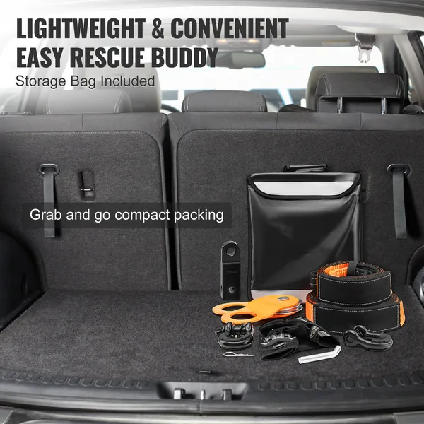 Off-road Recovery Kit With Heavy Duty Tow Straps And D-ring Shackles_voghion.com