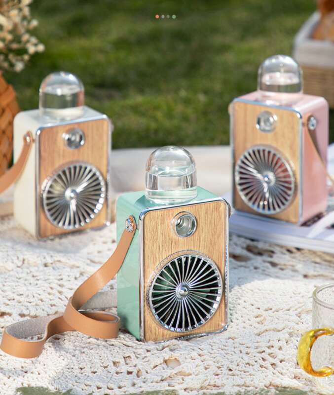 Ventilatore portatile a lunga durata per il collo, piccolo, con ricarica USB, per studenti, mini, spray rigenerante per l'aria._voghion.com