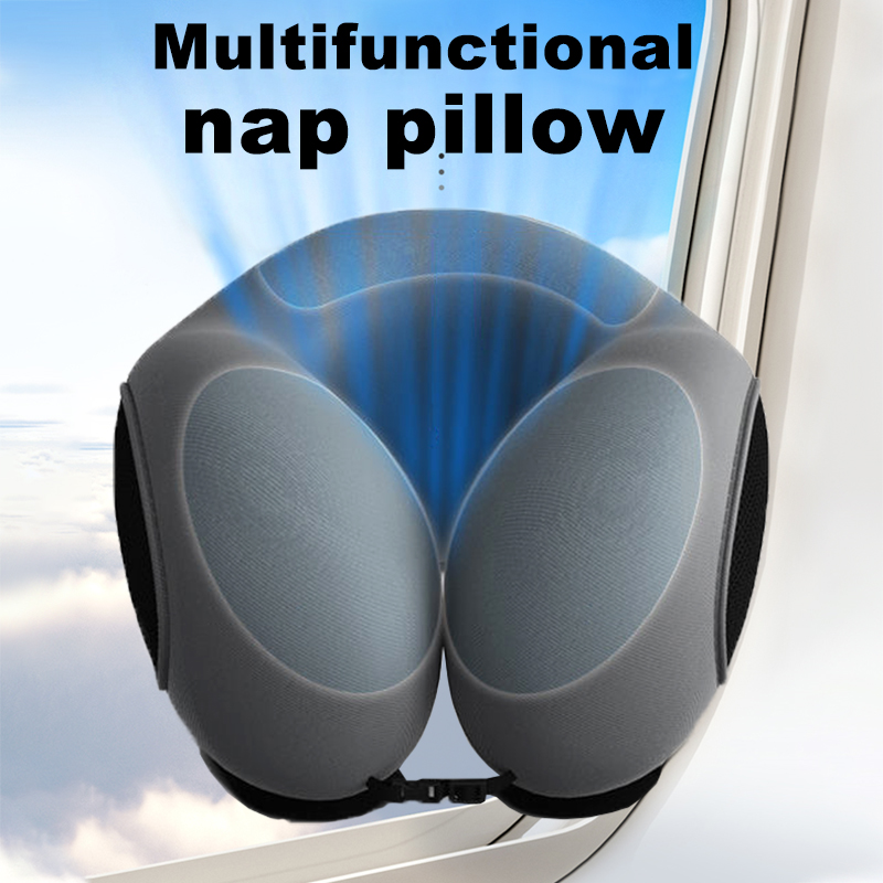 Cuscino da viaggio portatile in memory foam a forma di U, morbido, a lento rimbalzo, per dormire in aereo, per viaggi, campeggio e riposo_voghion.com