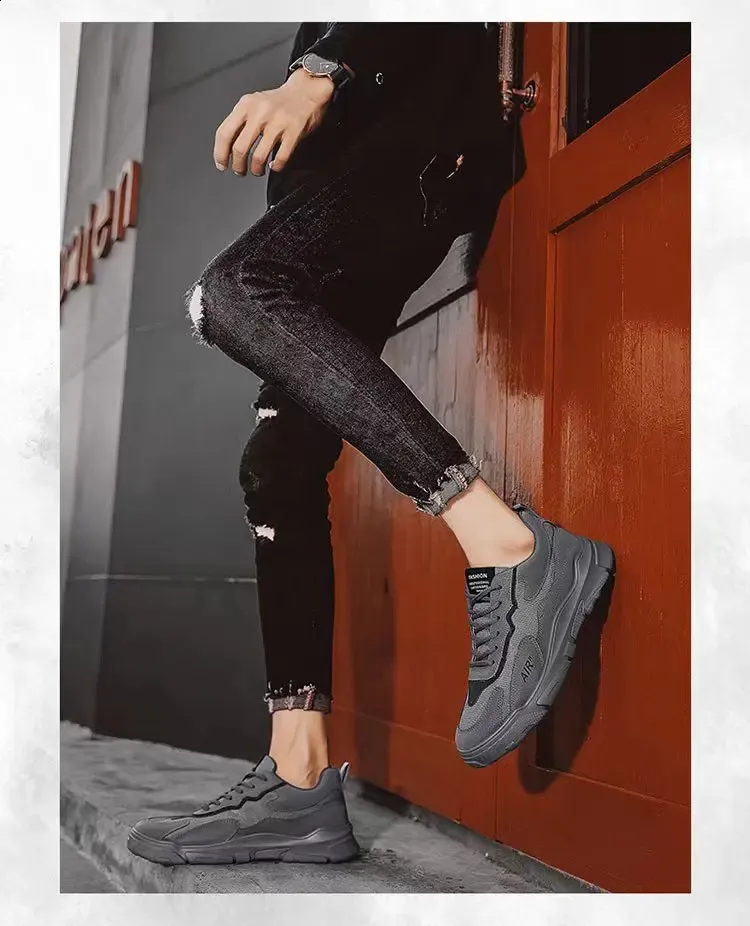 Klimveiligheidsschoenen voor heren Mesh Ademend Buitensport Trend Lage schaatsschoen Heren Licht Antislip Platform_voghion.com