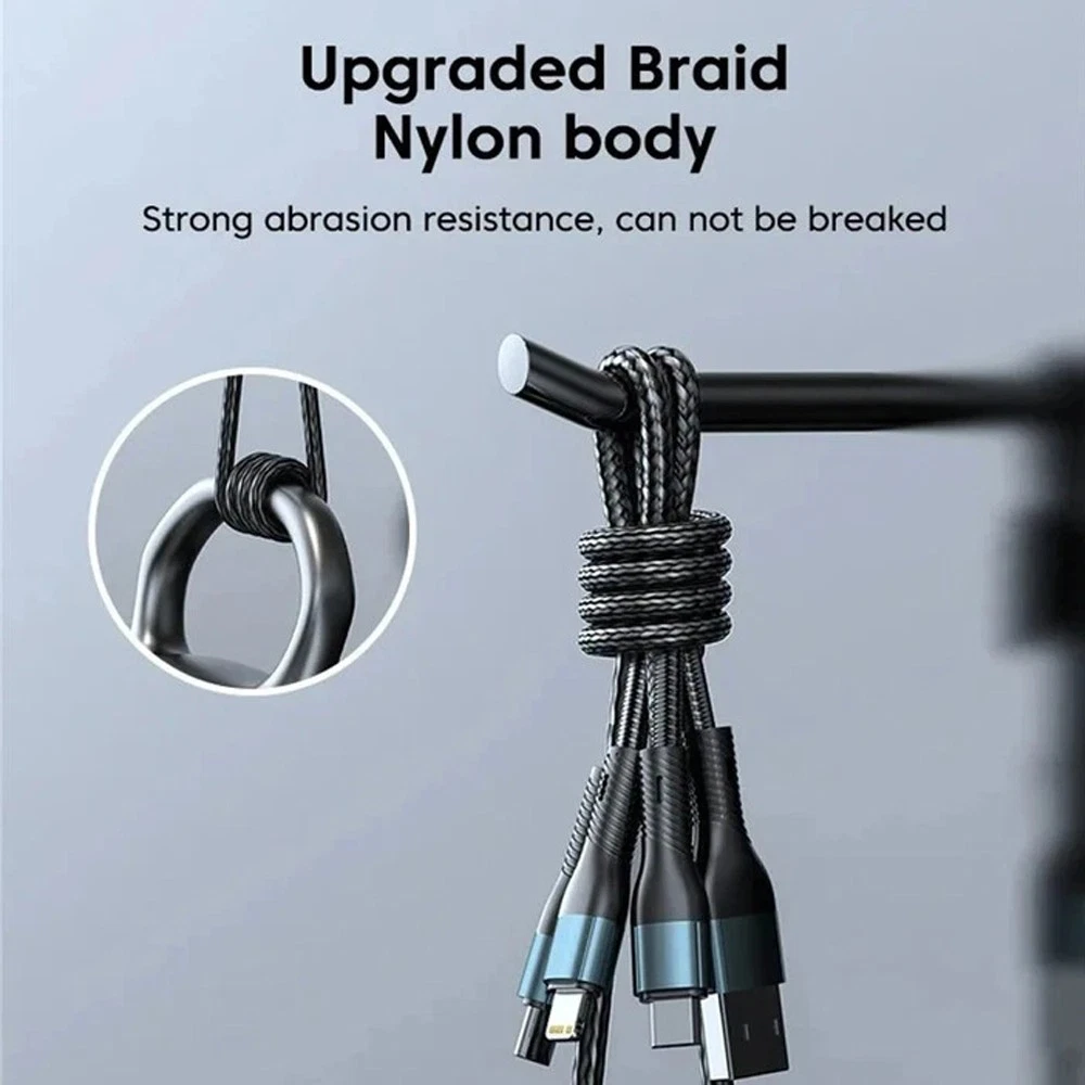 3 In 1 Fast Charging Cable Cell Phone Charger Cord For IPhone Type C Micro USB ☋_voghion.com
