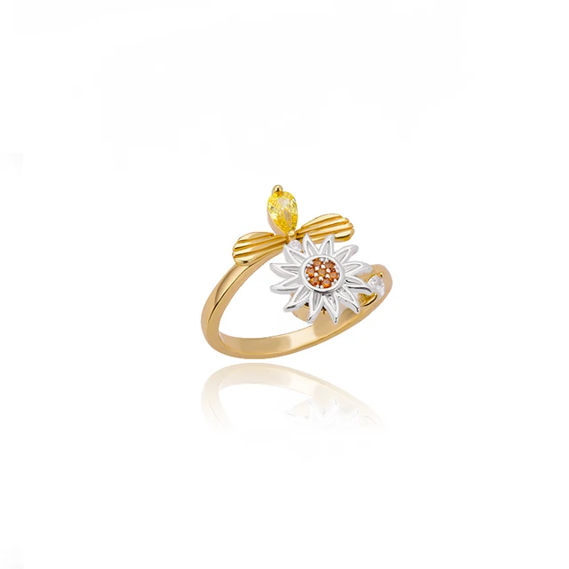 Hot sales Rotatable Sun Rings for Women 316L Premium Stainless Steel Ring Suower Aesthetic Jewelry Finger Accessories freeshiping_voghion.com