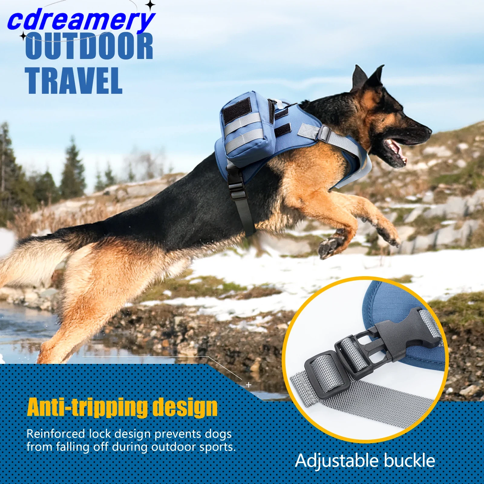 Tactical Dog Harness Military Large Dog Harness And Leash Set Adjustable Harness Oxford Cloth Training Walking Dogs Accessories_voghion.com