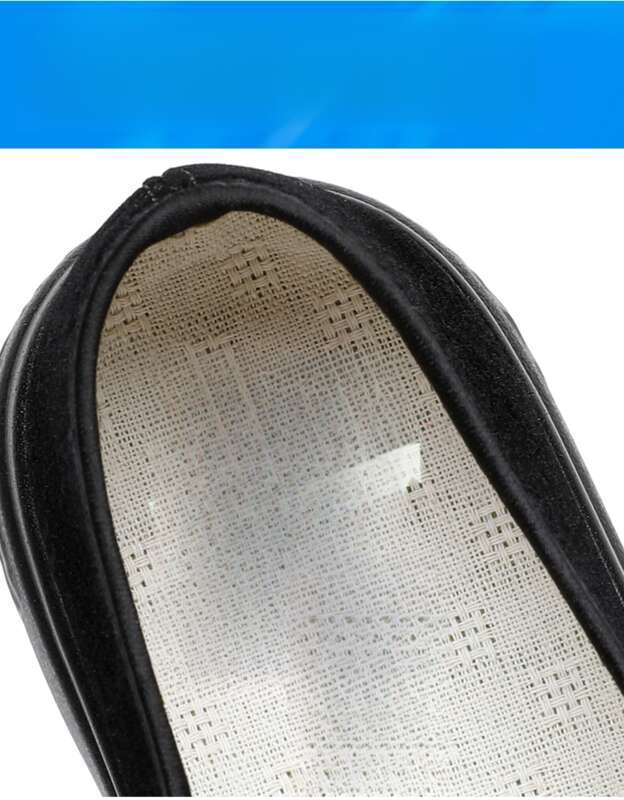 Sapatos de dança cerimonial de hotel com sola grossa feminina, sapatos de mãe, tecido preto_voghion.com
