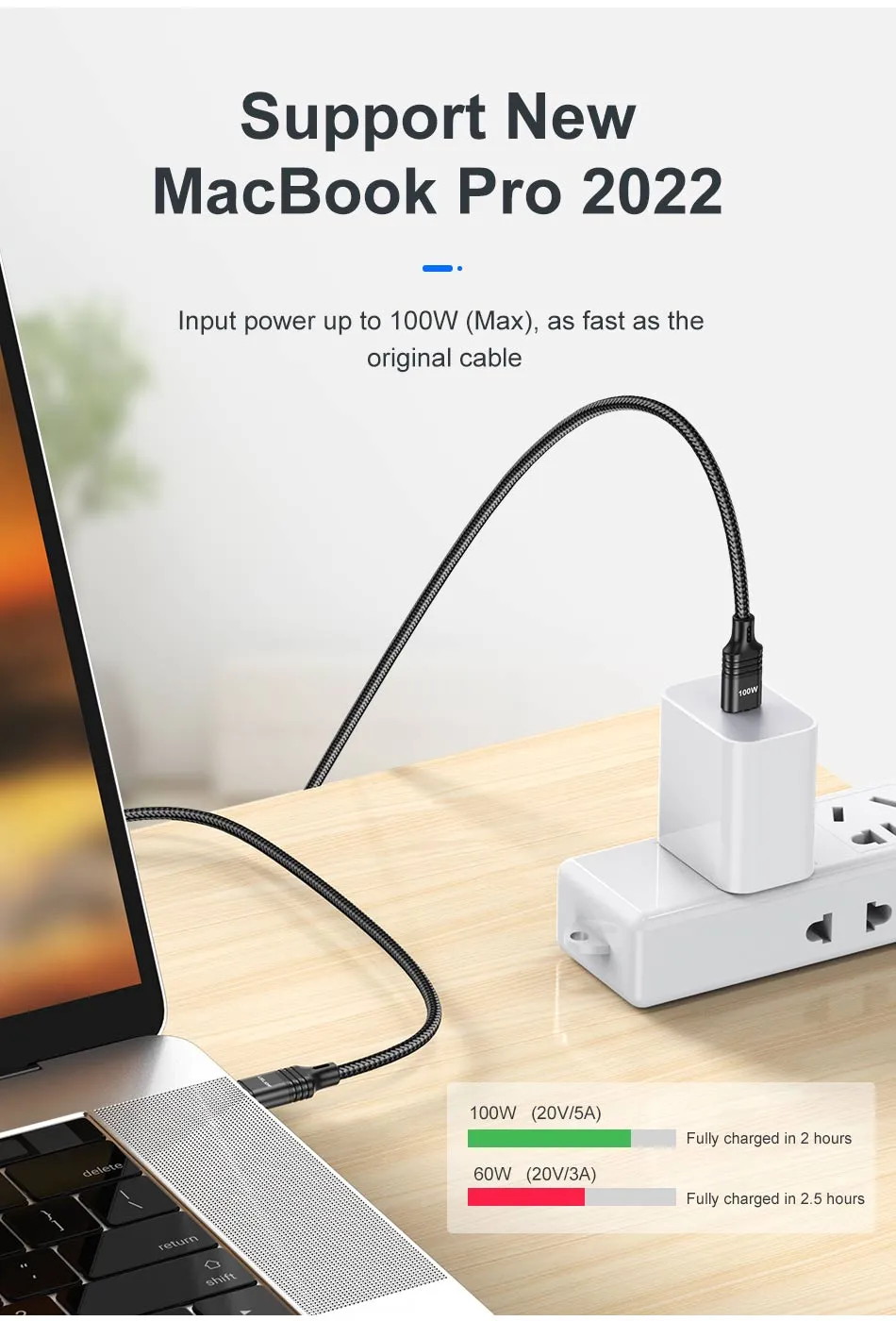 100W USB Type C PD Charging For Samsung S22 S21 Xiaomi 12T Pro To USB-C Cable Mobile Phone Charger Wire Cord_voghion.com