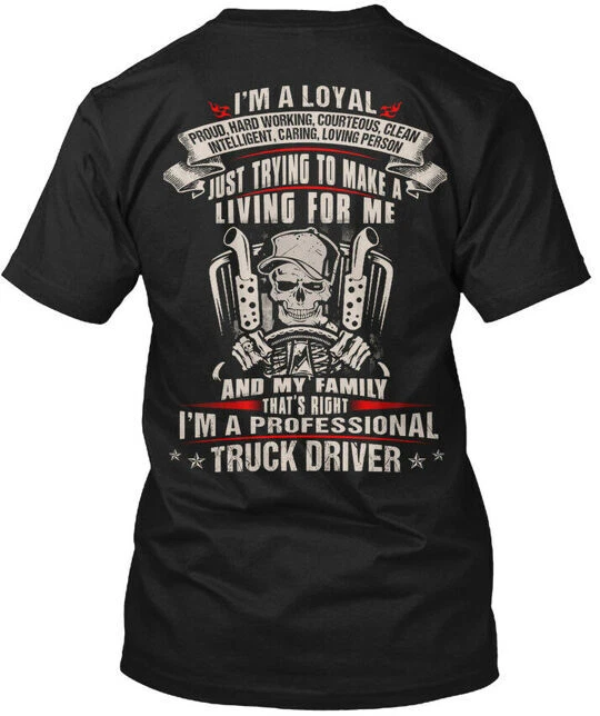T-shirt professionele vrachtwagenchauffeur voor dames en heren_voghion.com