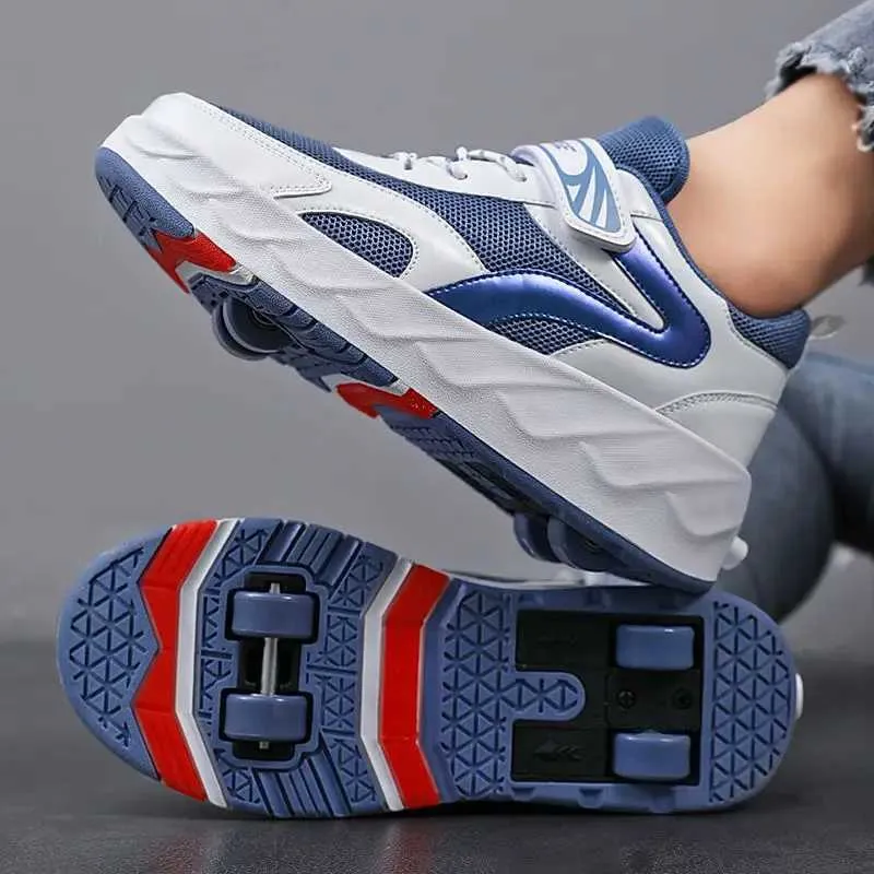 Ine s 2 Wheels Roller Skates Sneakers Skating Outdoor Blade Detachable Flying Shoes Child Girl Boys Breathable Sneaker_voghion.com