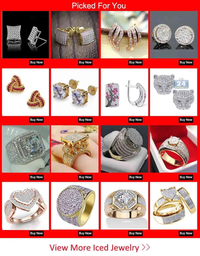 Orecchini a bottone Hip Hop Micro Pave con zirconi bianchi rotondi per uomo e donna, stile rock, oro, brillantini, moda Z4t328_voghion.com