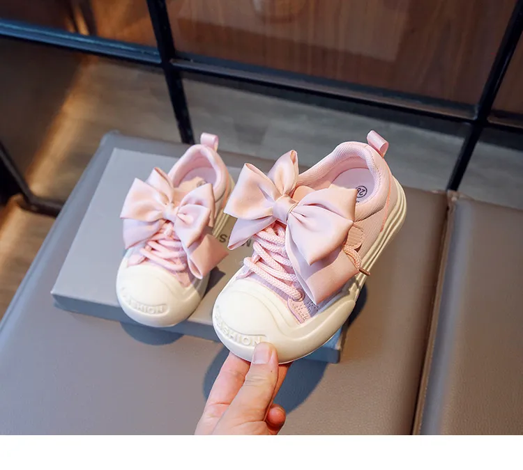 Piger Sport med Sommerfugleknuder Børn Småbørn Skridsikre Tykke Bund Cutefeet Sneakers Børn Hook and Loop Casual_voghion.com