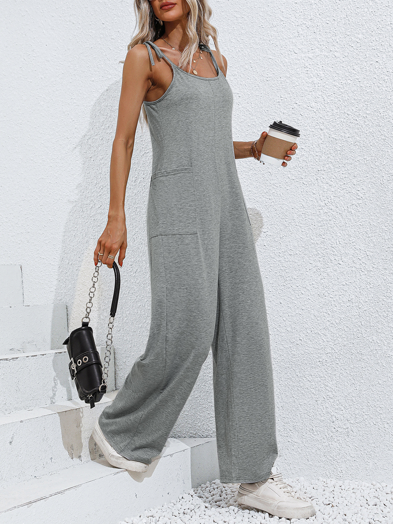 women's sleeveless suspender jumpsuit_voghion.com