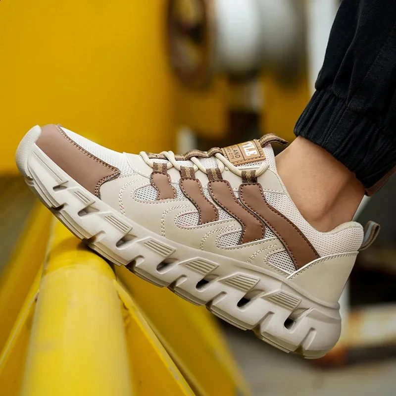 Sicherheitsschuhe für Herren und Damen, stoßfest, perforiert, atmungsaktiv, leicht, Arbeits- und Sportschuhe, nicht abnehmbar, Wanderstiefel, Größe 36–46_voghion.com