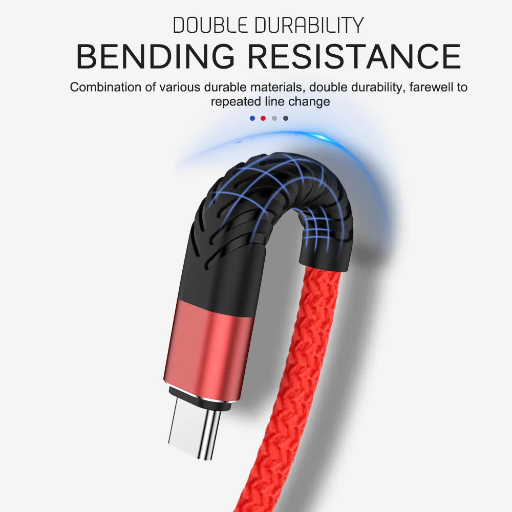 USB Typ C Kabel Daten Ladegerät Für Samsung A50 A51 Huawei Xiaomi Redmi Hinweis 8 Schnell Ladung Lange Draht 2m 3m Handy_voghion.com