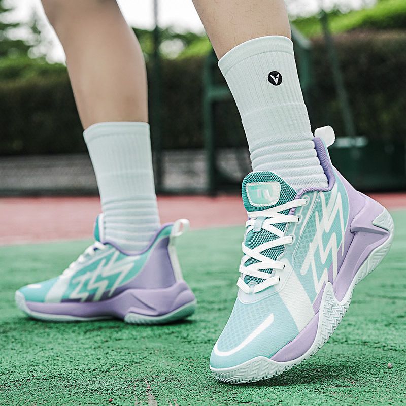 Hochwertige praktische stoßdämpfende Basketballschuhe, Männer Frauen, modische Outdoor-Anti-Rutsch und verschleißfest_voghion.com