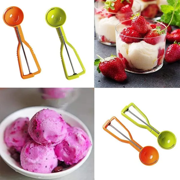 Cuillère à glace et doseur à pâte à cookie anti-adhésif_voghion.com