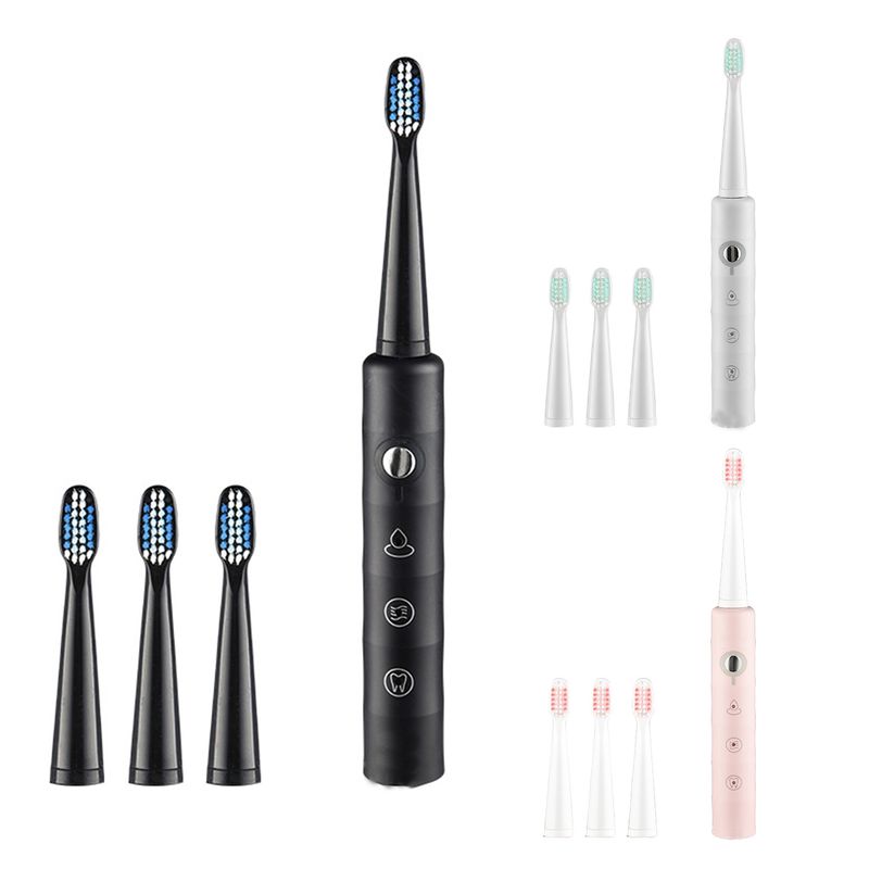 Ruixingst 1 Set Zahnbürste Automatische Wiederaufladbare ABS Tiefe Reinigung Elektrische Zahnbürste für Zu Hause_voghion.com