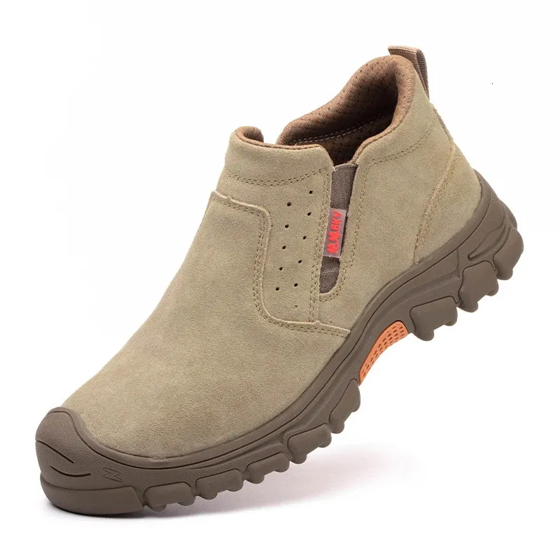 Chaussures de sécurité pour hommes, en cuir de vache, avec tête composite, anti-clou et antistatique, pour le soudage 241205_voghion.com