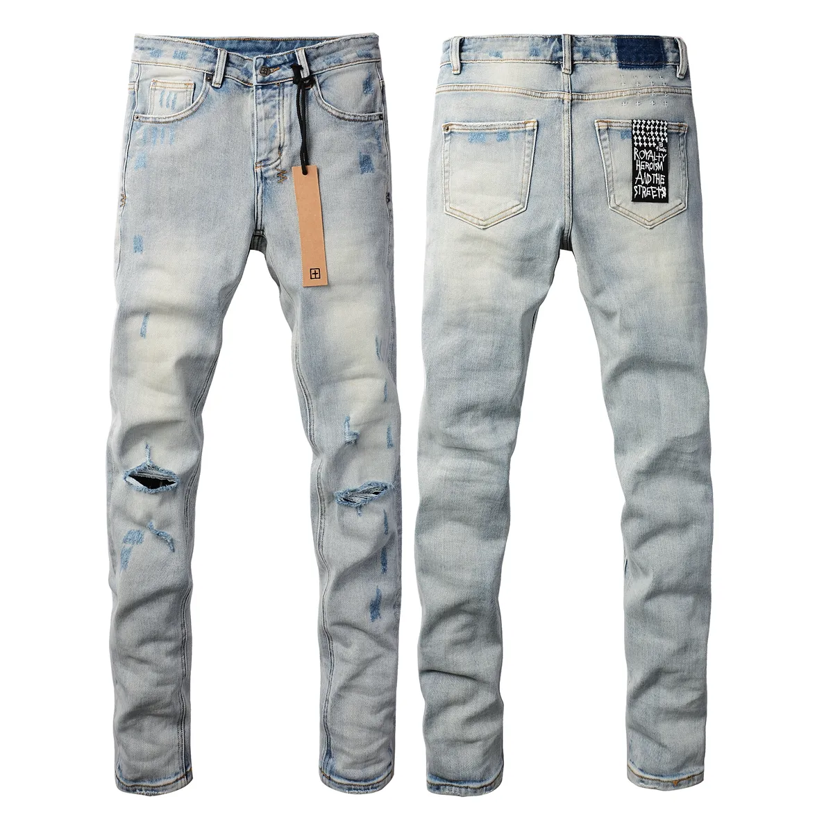 Jeans de créateur pour hommes Marque Slim Fit Trou déchiré Pantalon de motard Pantalon skinny Designer Stack Hommes Femmes Tendance ubi_voghion.com