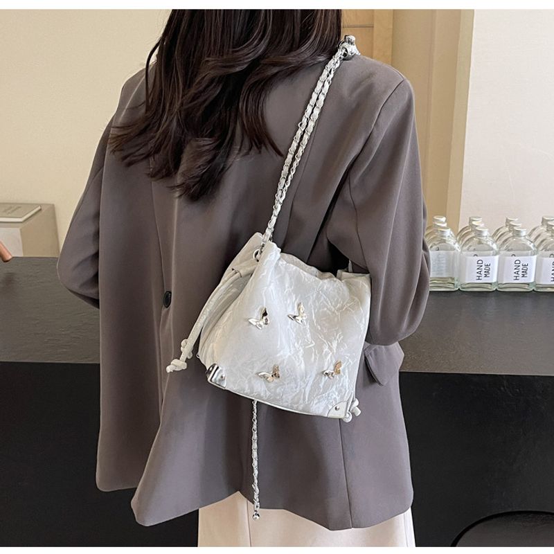 Borsa a mano Super Niche per donna Nuova borsa a secchiello popolare a forma di farfalla, versatile, monospalla, diagonale_voghion.com