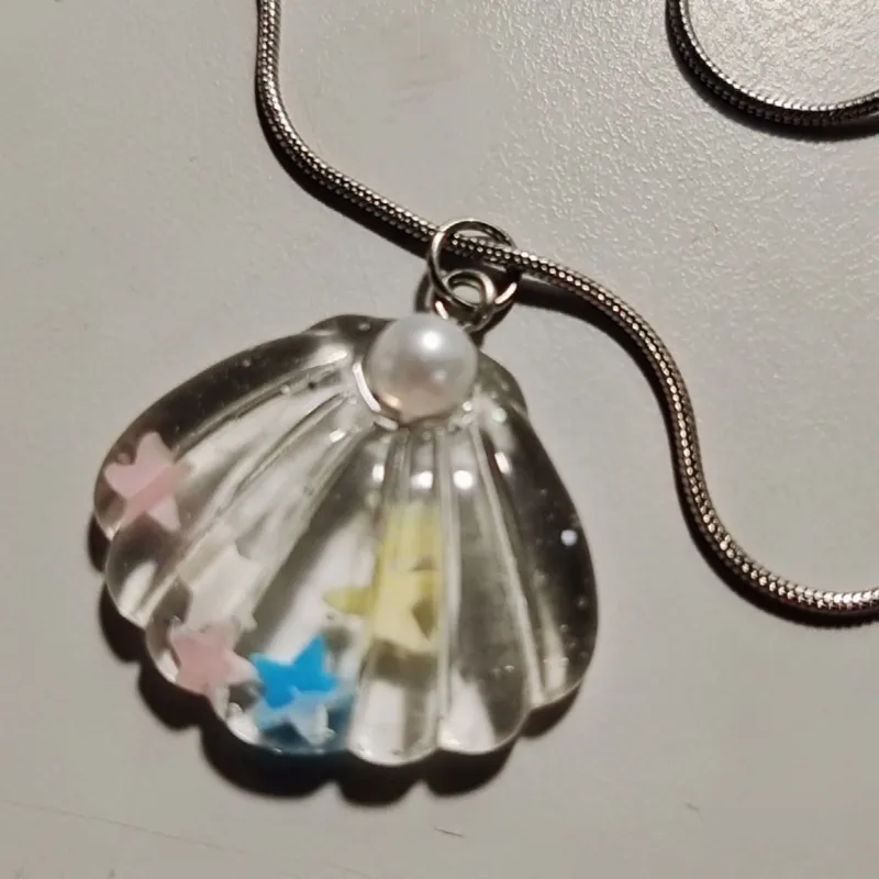 Pendant Necklaces Elegant Resin Woman Necklace Choker Simple Neck Chain With Shell Jewelry For Women_voghion.com