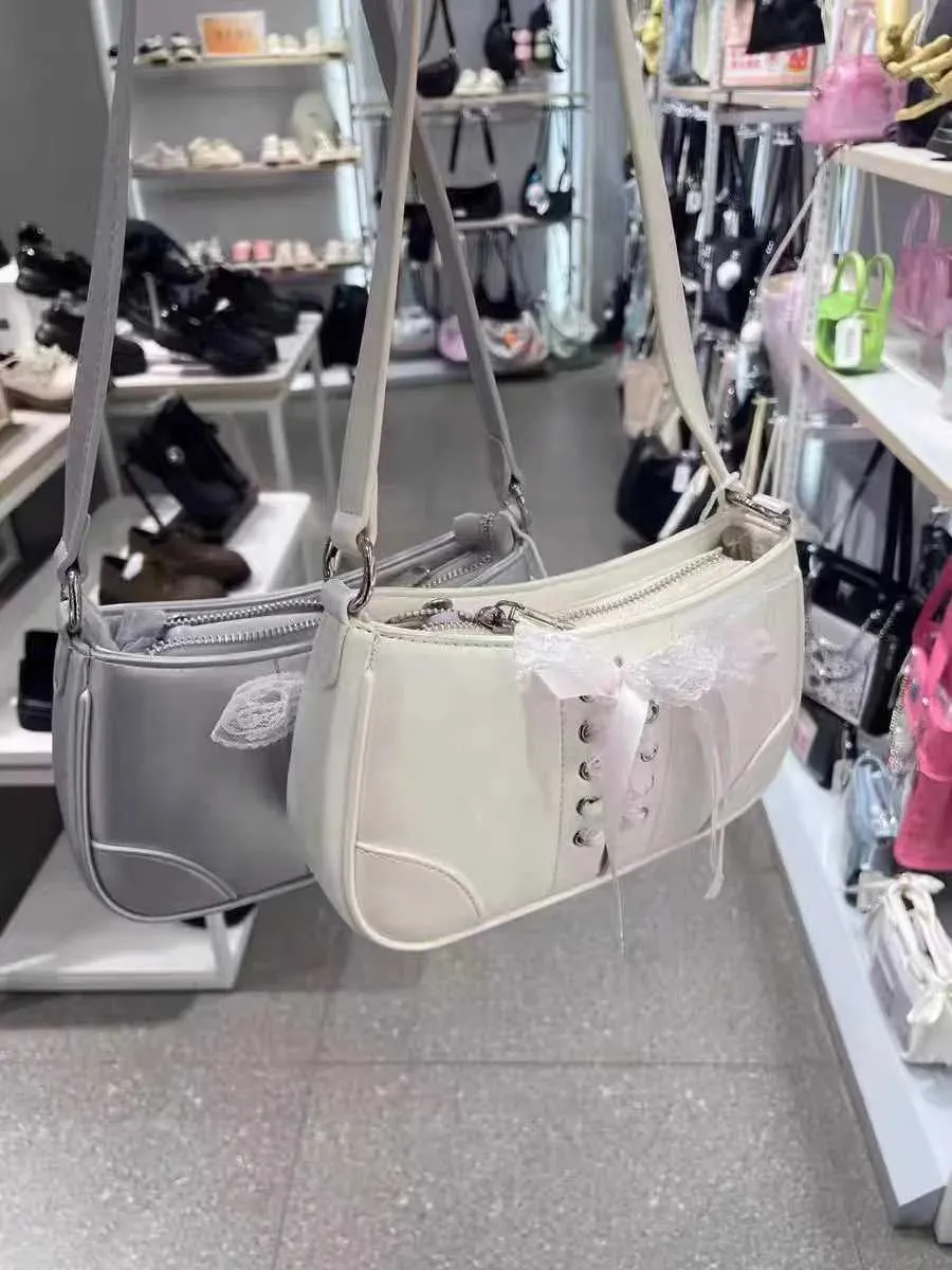 Süße Handtaschen Neue Mode Koreanische Spitze Bogen Strap Schulter Frauen Handtasche Pendler Tasche Y241116_voghion.com