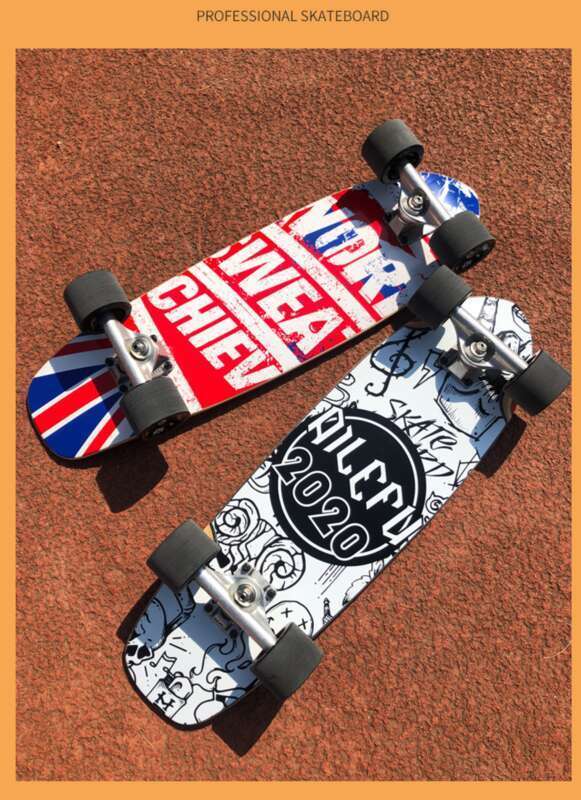 Street Brushing Big Small Fish Male And Female Skateboarding Children Commuting Adult Professional Board Four-wheel_voghion.com