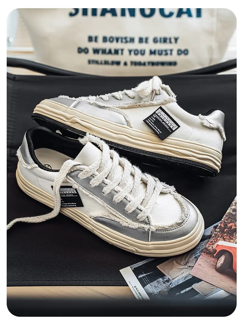 Męskie buty płócienne VASIBAEN, nowy styl na lato 2026, uniwersalne koreańskie buty sportowe na grubej podeszwie, idealne dla studentów_voghion.com