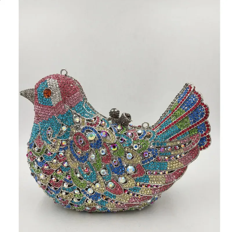 Neueste Damen-Clutch-Taschen für die Braut, bunte Handtasche mit Tier- und Vogelmotiv, handgefertigte Braut-Geldbörsen 240823_voghion.com