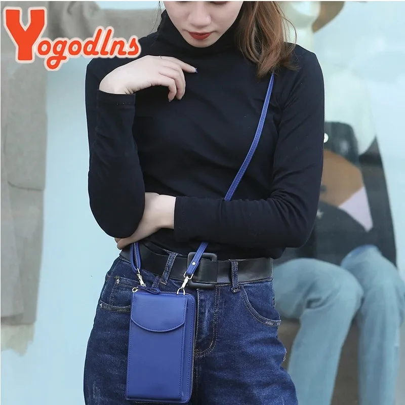 Yogodlns Sac à bandoulière décontracté pour téléphone portable pour femmes Sac à bandoulière en cuir PU Sac à main messager multifonction à rabat Pochette pour dame_voghion.com