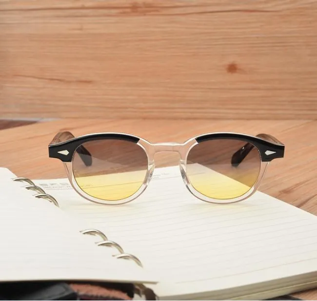 Nuovi occhiali da sole Gregory Peck vintage da uomo e da donna Lemtosh Johnny Depp Occhiali da sole di marca dal design retrò con custodia_voghion.com