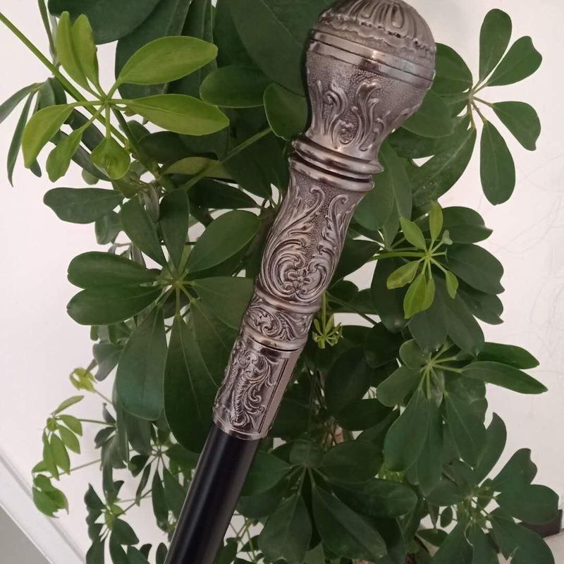 93cm Prata Alça Bastão Homem Moda Mulheres Festa Bastão Senhora Elegante Vintage Bengala_voghion.com