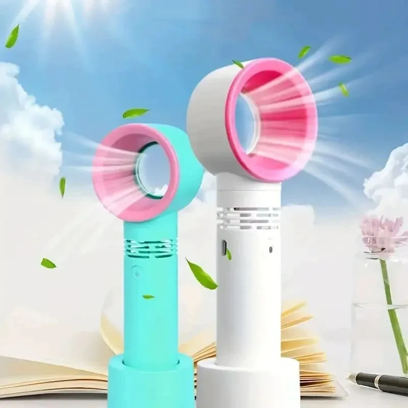Premium Bladeless Handheld Fan - 3 Speeds USB Travel & Office_voghion.com