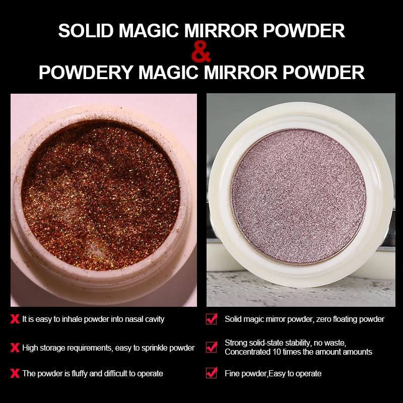 Arte Clavo 2021 Hot Holographics Nail Powders Shining Rose Gold Metal Mirror Powder For Nail Art Chrome Pigment DIY Accessories_voghion.com