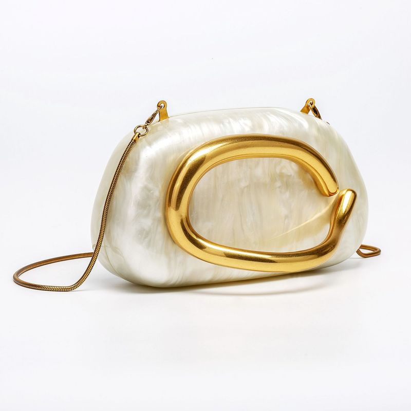 Borse da donna, nuove, a tracolla singola, a forma speciale, in acrilico, alla moda, per matrimoni e cene_voghion.com