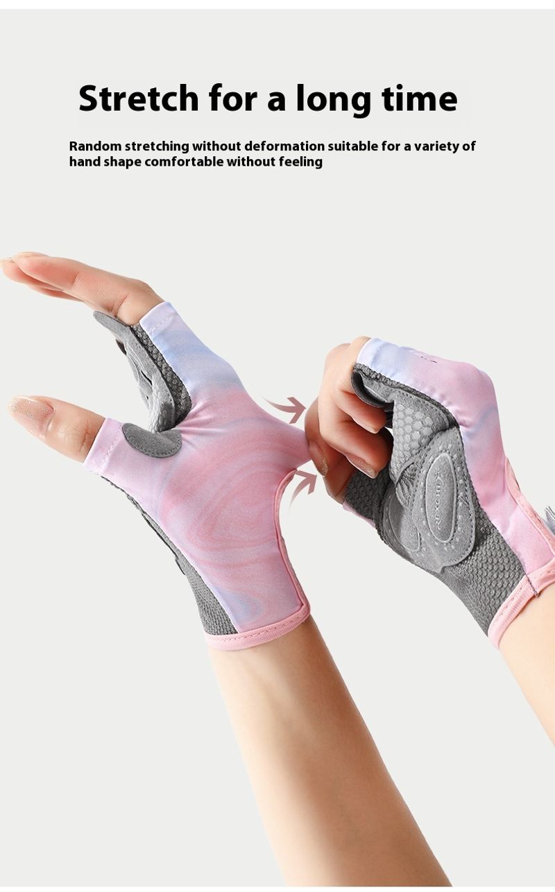 Sports Riding Half Finger Bike Wear resistant and Anti slip Silicone Shock Absorbing Fiess Gloves_voghion.com