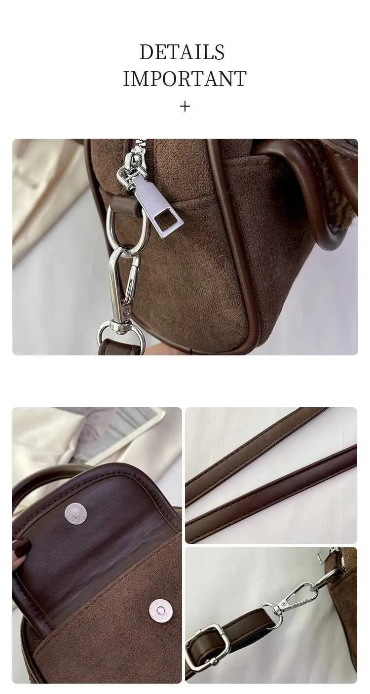 Mini borsa a tracolla in camoscio per donna borsa a spalla versatile_voghion.com