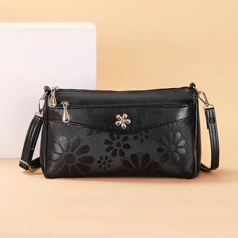 Borsa a tracolla in pelle PU con stampa vintage Yogodlns, da donna, con tracolla multitasche, per cellulare e borsetta_voghion.com
