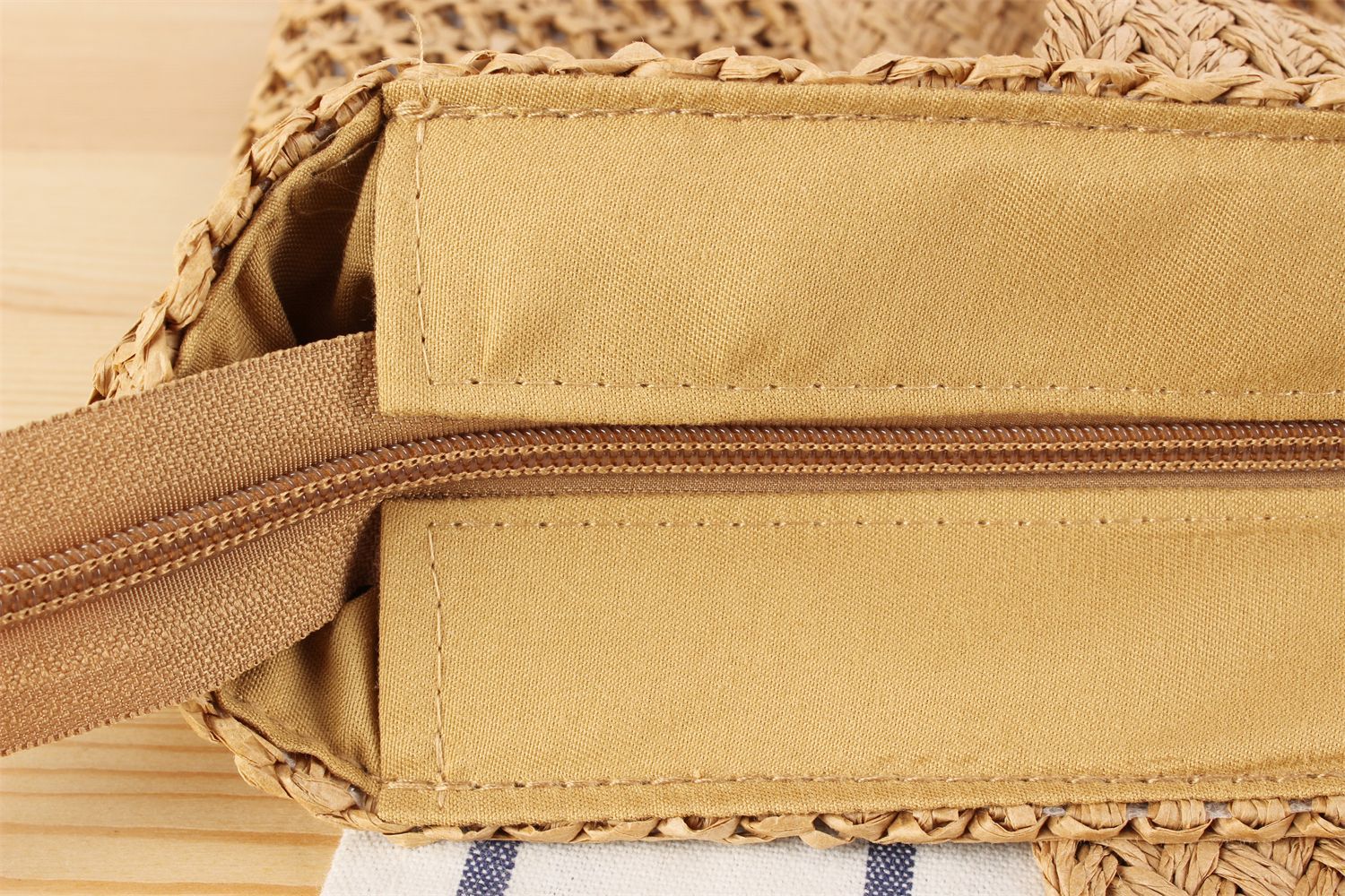 Borsa di paglia di grande capacità per le vacanze al mare Borsa tote Borsa a tracolla semplice ed avanzata per il tempo libero_voghion.com
