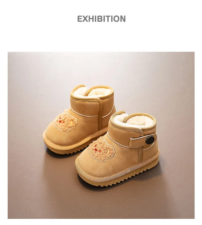 Chaussures d'hiver pour enfants, nouvelles bottes antidérapantes pour bébés, bottes de neige Kidsnest pour garçons et filles, épaisses et chaudes, en peluche, tailles_voghion.com